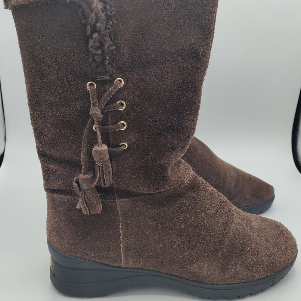 Lauren Ralph Lauren  Brown Tadina Suede Boots